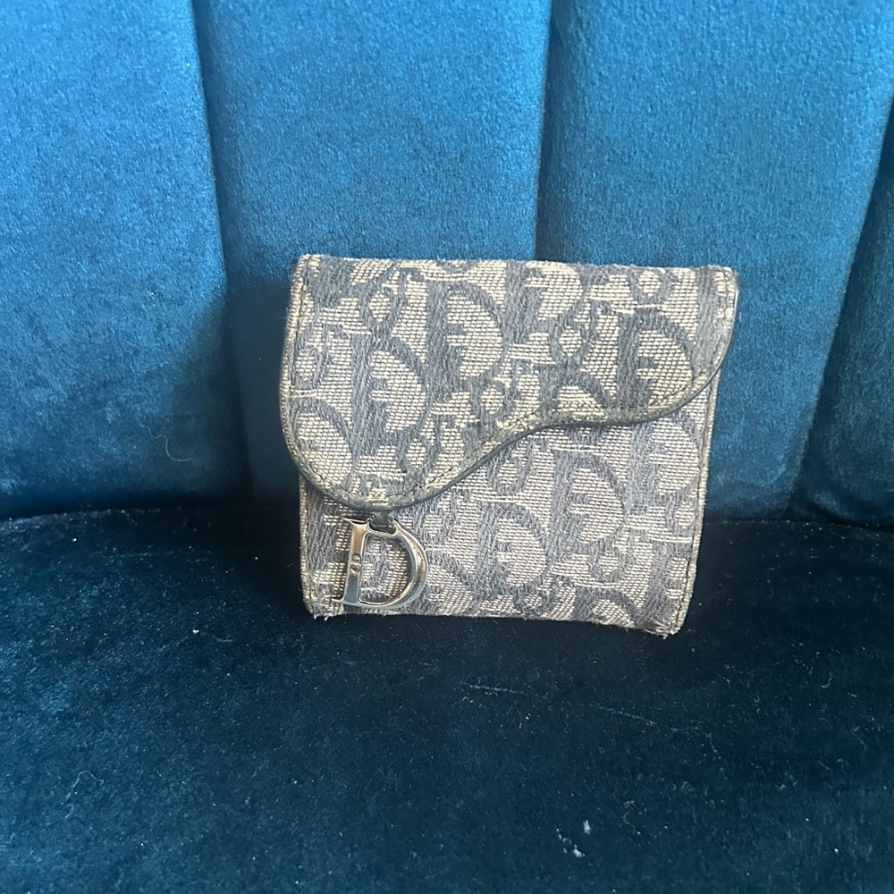 Dior Gray Monogram Wallet